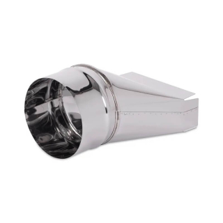 Переход КуБасту с прямоугольника на круг D115 мм, нержавеющая сталь 0.5 мм. Фото № 2