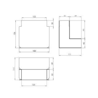 Угол КуБасту Вертикальный Широкий, нержавеющая сталь 0.5 мм. Фото № 3