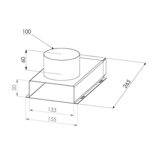 Тройник КуБасту проходной D100 мм, нержавеющая сталь 0.5 мм. Фото № 3
