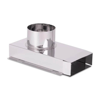 Тройник КуБасту проходной D100 мм, нержавеющая сталь 0.5 мм. Фото № 2