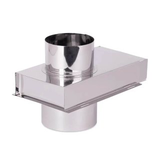 Четверник КуБасту проходной D100 мм х D115 мм, нержавеющая сталь 0.5 мм. Фото № 1