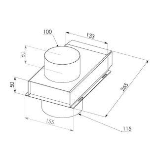 Четверник КуБасту проходной D100 мм х D115 мм, нержавеющая сталь 0.5 мм. Фото № 3