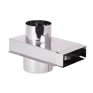 Четверник КуБасту проходной D100 мм х D115 мм, нержавеющая сталь 0.5 мм. Фото № 2