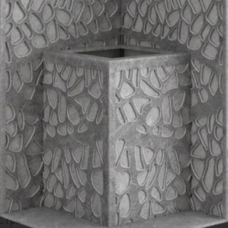Стена из слэба талькомагнезита Talc Stone wall 73 с гравировкой. Фото №2