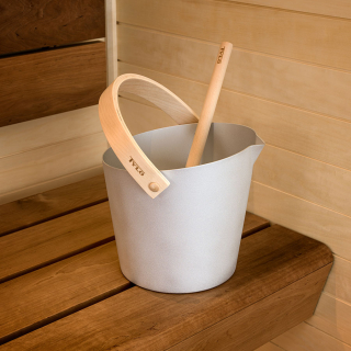 Набор аксессуаров Tylo Brilliant Silver (бадья, ковш, песочные часы, термометр, гигрометр). Фото № 6