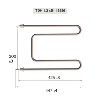 ТЭН для печей ВВД 1,3 кВт (для печей ФутуРус) 18856. Фото № 2