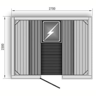 Сауна размер 2300*2700*2200 - вариант отделки № 2. Фото №1
