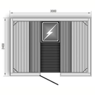 Сауна размер 2400*3000*2200 - вариант отделки № 2. Фото №1