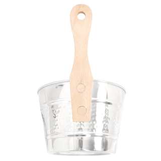 Шайка для сауны и бани ВЕЗУВИЙ Нержавейка 4л. Фото № 2