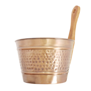 Шайка для сауны и бани Медь Античная 4л. Фото № 1