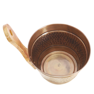 Шайка для сауны и бани Медь Античная 4л. Фото № 2