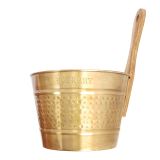 Шайка для сауны и бани ЭВЕРЕСТ Латунь Античная 4л. Фото № 1