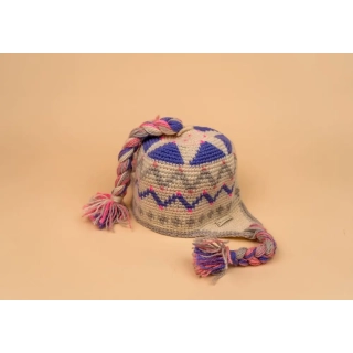 Шапка вязаная для бани Woodson Viking, орнамент, 3 косички (бежевый). Фото № 3