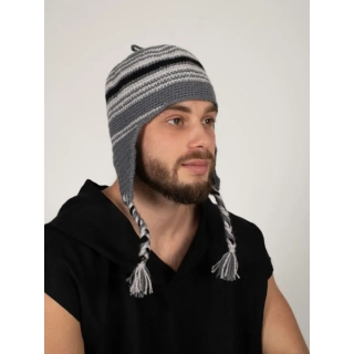 Шапка вязаная для бани Woodson Viking, 2 косички (серый). Фото № 4