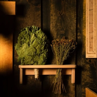 Фито полка для веников и трав Woodson мини, Ольха. Фото № 4