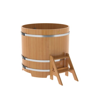 Купель Круглая Bentwood из натуральной лиственницы Премиум 1,17 х 1,17 х 1,1 м. Фото № 1