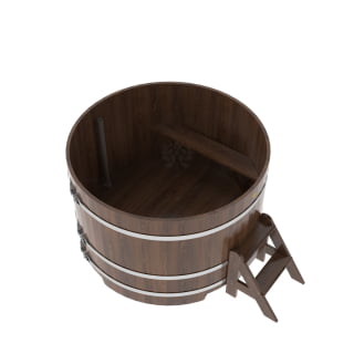 Купель Круглая Bentwood из морёного дуба 1,50 х 1,50 х 1,0 м. Фото №4