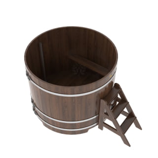 Купель Круглая Bentwood из морёного дуба 1,50 х 1,50 х 1,2 м. Фото №3