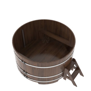 Купель Круглая Bentwood из морёного дуба 1,80 х 1,80 х 1,0 м. Фото №2