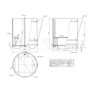 Купель Круглая Bentwood из натурального дуба 1,17 х 1,17 х 1,4 м. Фото №6