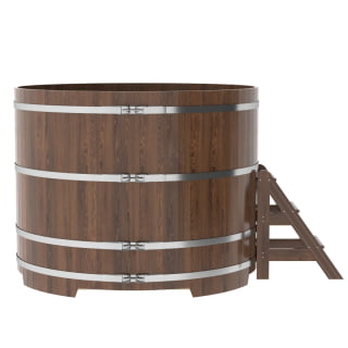 Купель Круглая Bentwood из морёного дуба 1,80 х 1,80 х 1,4 м. Фото №4