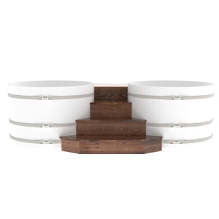 Подиум на две купели Bentwood D 1.5 Лиственница морёная. Фото № 2