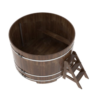 Купель Круглая Bentwood из сращенных ламелей мореной лиственницы 1,80 х 1,80 х 1,2 м. Фото №3