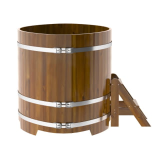 Купель Овальная Bentwood из морёной лиственницы Рустик 1,08 х 1,75 х 1,1 м. Фото № 2