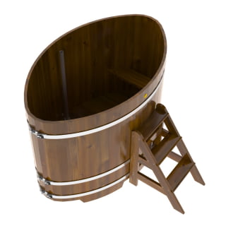 Купель Овальная Bentwood из морёной лиственницы Рустик 1,08 х 1,75 х 1,2 м. Фото № 3