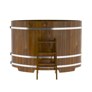 Купель Овальная Bentwood из морёной лиственницы Рустик 1,08 х 1,75 х 1,2 м. Фото № 5