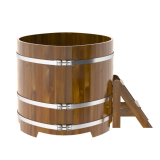 Купель Овальная Bentwood из морёной лиственницы Рустик 1,15 х 1,83 х 1,0 м. Фото № 3