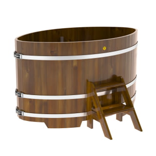 Купель Овальная Bentwood из морёной лиственницы Рустик 1,02 х 1,68 х 1,0 м. Фото № 1