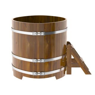 Купель Овальная Bentwood из морёной лиственницы Рустик 1,02 х 1,68 х 1,0 м. Фото № 4
