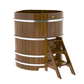Купель Угловая Bentwood из морёной лиственницы Рустик 1,19 х 1,19 х 1,4 м. Фото № 1