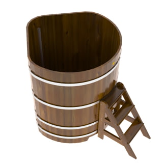 Купель Угловая Bentwood из морёной лиственницы Рустик 1,19 х 1,19 х 1,4 м. Фото № 3