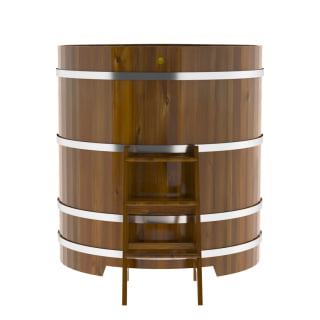 Купель Угловая Bentwood из морёной лиственницы Рустик 1,19 х 1,19 х 1,4 м. Фото № 4