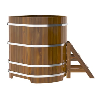 Купель Угловая Bentwood из морёной лиственницы Рустик 1,19 х 1,19 х 1,4 м. Фото № 5