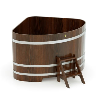 Купель угловая Bentwood из дуба 1,31х1,31 h=1,0 (дуб морёный). Фото №1