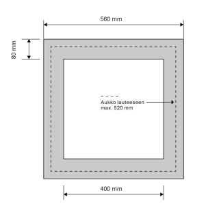 Монтажный фланец для печей IKI квадратный 560 (для Monolith 6,9-9 кВт). Фото №4