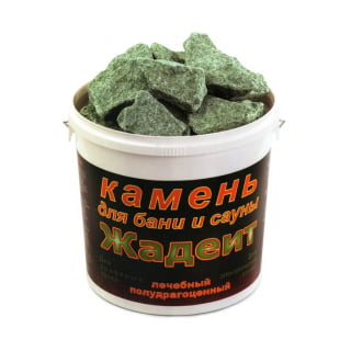 Камень для бани Жадеит колотый мелкий 20 кг., для эл. печей. Фото № 1
