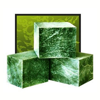 Камни для бани Нефрит кубики, полированный (10 кг) ведро. Фото №4