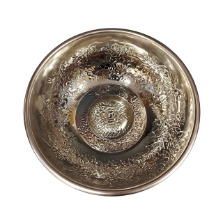 Чаша для хамама, цвет серебристый, диаметр 20 см. Фото №1