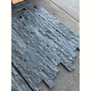 3Д панель из камня Кварцит чёрный (Лёгкая-Лайт) 360х100х6-13 мм (8 шт.). Фото № 3