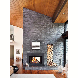 3Д панель из камня Кварцит чёрный (Лёгкая-Лайт) 360х100х6-13 мм (8 шт.). Фото № 5