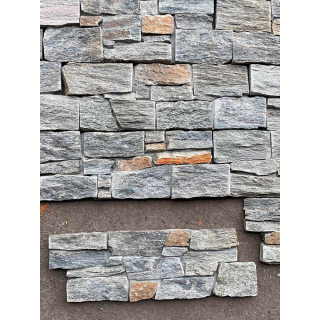 3Д панель из камня Кварцит серо-зеленый (Грубый камень) 550x200x20-40 мм (4 шт.). Фото № 3