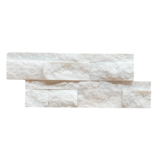 3Д панель из камня Кварцит белый (Лёгкая-Лайт) 350x150x10-20 мм (7 шт.). Фото № 1