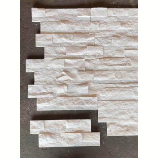 3Д панель из камня Кварцит белый (Лёгкая-Лайт) 350x150x10-20 мм (7 шт.). Фото № 4