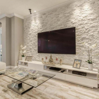 3Д панель из камня Кварцит белый (Лёгкая-Лайт) 350x150x10-20 мм (7 шт.). Фото № 5