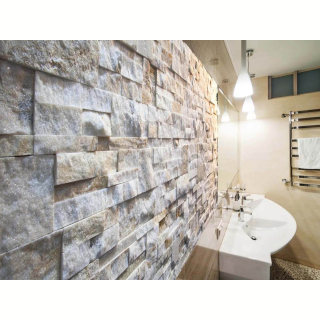 3Д панель из камня Кварцит бежевый (Модерн) 350х180х10-20 мм (6 шт.). Фото № 7