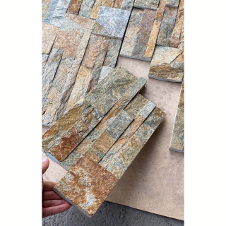 3Д панель из камня Кварцит мультиколор (Модерн) 350х180х10-20 мм (6 шт.). Фото № 3